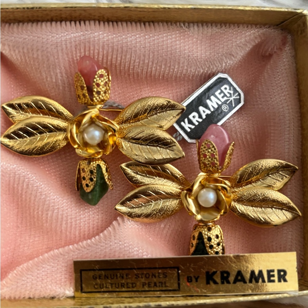 Vintage Kramer 1950 set of two brooches - Picture 3 of 4